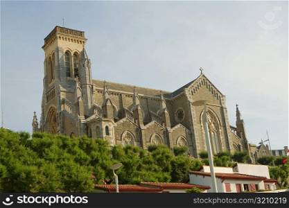 Low angle view of a cathedral, Eglise Sainte Eugenie, Biarritz, France