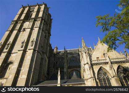 Low angle view of a cathedral, Le Mans Cathedral, Le Mans, France