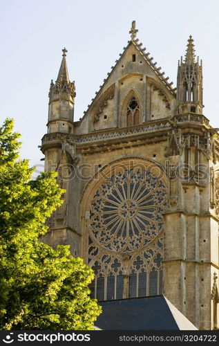 Low angle view of a cathedral, Le Mans Cathedral, Le Mans, France