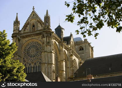 Low angle view of a cathedral, Le Mans Cathedral, Le Mans, France