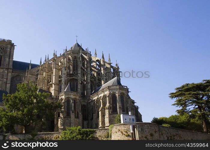 Low angle view of a cathedral, Le Mans Cathedral, Le Mans, France