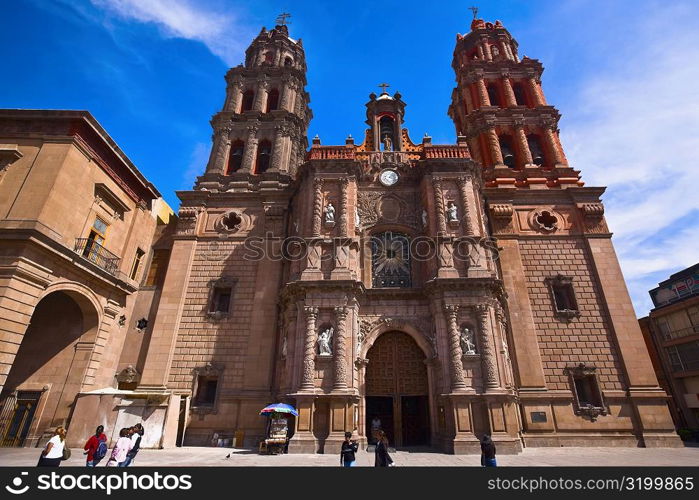 Low angle view of a cathedral, San Luis Potosi, Mexico