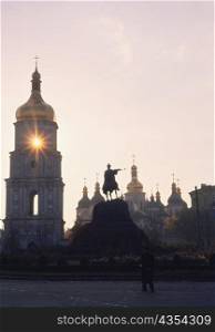 Low angle view of a cathedral, St. Sophia&acute;s Cathedral, Kiev, Ukraine