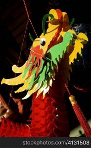 Low angle view of a Chinese dragon, New York City, New York State, USA