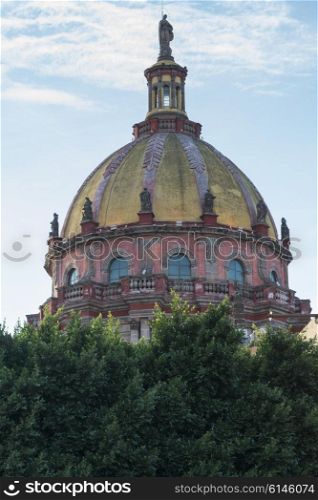 Low angle view of a church dome, Zona Centro, San Miguel de Allende, Guanajuato, Mexico