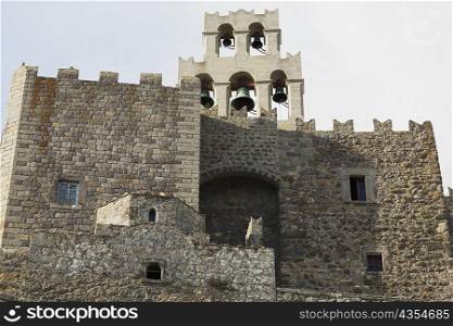 Low angle view of a church, Monastery of St. John the Divine, Patmos, Dodecanese Islands, Greece