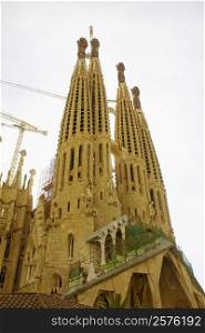 Low angle view of a church, Sagrada Familia, Barcelona, Spain
