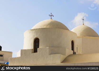 Low angle view of a church, Skala, Patmos, Dodecanese Islands, Greece