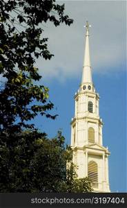Low angle view of a church spire, Old North Church, Boston, Massachusetts, USA