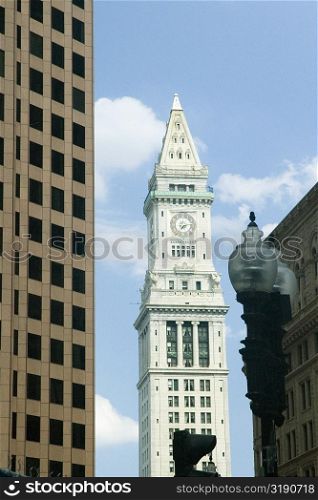 Low angle view of a clock tower, Boston, Massachusetts, USA