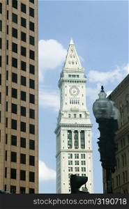 Low angle view of a clock tower, Boston, Massachusetts, USA