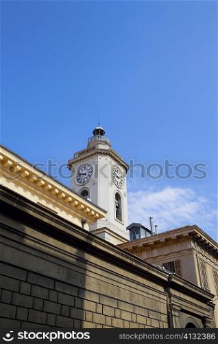 Low angle view of a clock tower, Nice, France