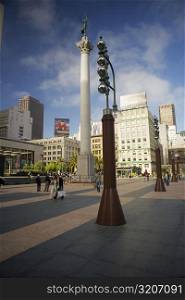 Low angle view of a column, Union Square, San Francisco, California, USA