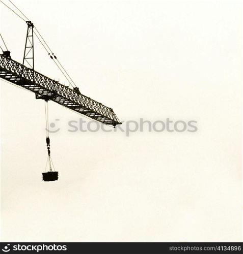Low angle view of a construction crane