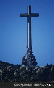 Low angle view of a cross, Monumento Nacional de Santa Cruz del Valle de los Caidos, Madrid, Spain