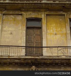 Low angle view of a door in a balcony, Havana, Cuba