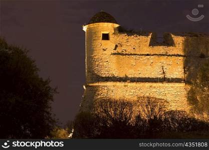 Low angle view of a fort, Fort du Mont Alban, Nice, France
