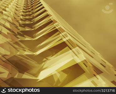 Low angle view of a futuristic building