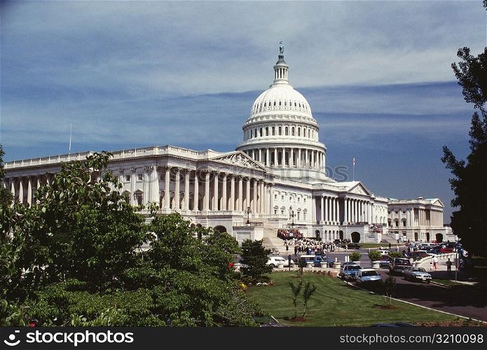 Low angle view of a government building, Capitol Building, Washington DC, USA