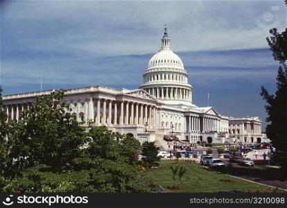 Low angle view of a government building, Capitol Building, Washington DC, USA