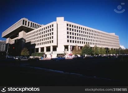 Low angle view of a government building, FBI Building, Washington DC, USA