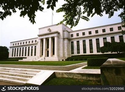 Low angle view of a government building, Federal Reserve Building, Washington DC, USA