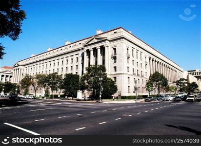 Low angle view of a government building, Justice Department, Washington DC, USA