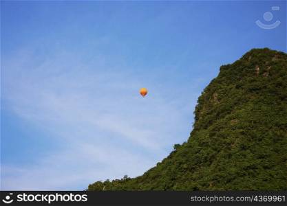 Low angle view of a hot air balloon, Yangshuo, Guangxi Province, China