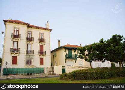 Low angle view of a hotel, Carrefour d&acute;Helianthe, Biarritz, France