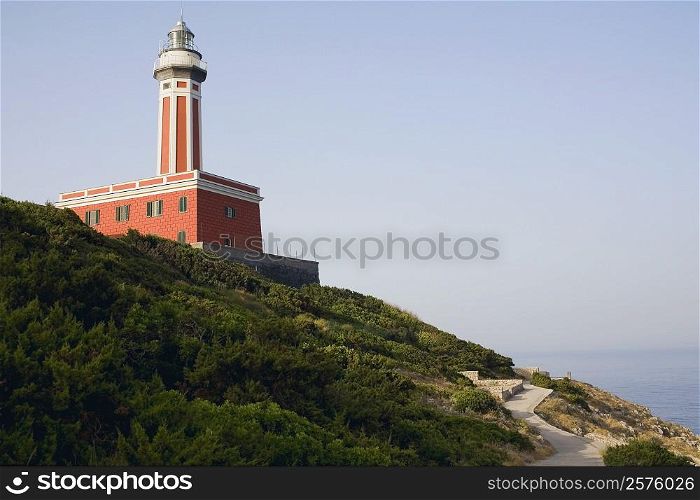 Low angle view of a lighthouse, Capri Lighthouse, Capri, Campania, Italy