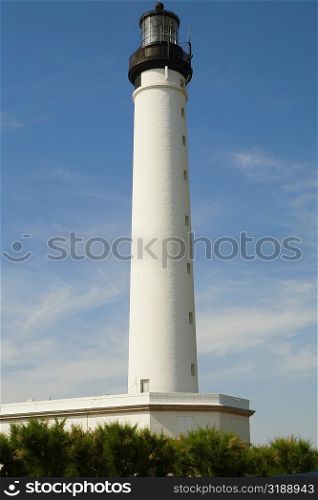 Low angle view of a lighthouse, Phare De Biarritz, Biarritz, Pays Basque, Aquitaine, France