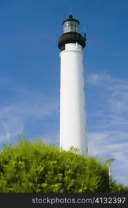 Low angle view of a lighthouse, Phare De Biarritz, Biarritz, Pays Basque, Aquitaine, France