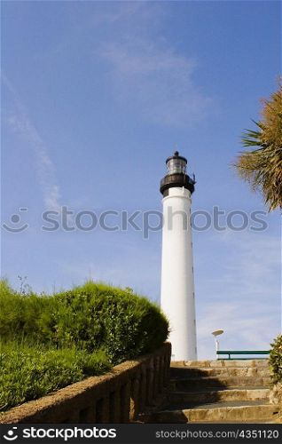 Low angle view of a lighthouse, Phare de Biarritz, Biarritz, Pays Basque, Aquitaine, France