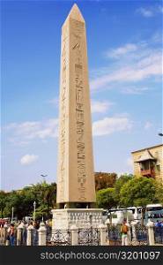 Low angle view of a monument, Obelisk of Thutmosis III, Istanbul, Turkey