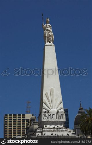 Low angle view of a monument, Piramide De Mayo, Plaza De Mayo, Barrio De Monserrat, Buenos Aires, Argentina