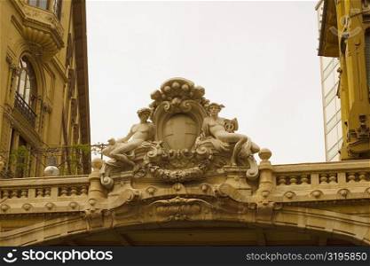 Low angle view of a monument, Ponte Monumentale, Genoa, Italy