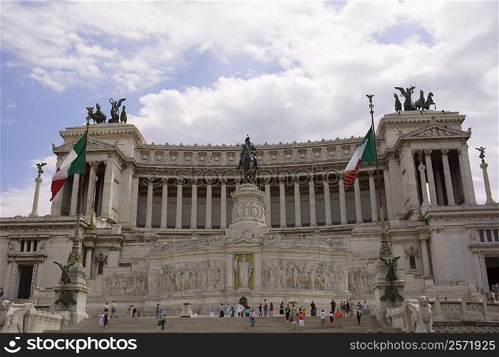 Low angle view of a monument, Vittorio Emanuele Monument, Piazza Venezia, Rome, Italy