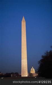 Low angle view of a monument, Washington Monument, Washington DC, USA