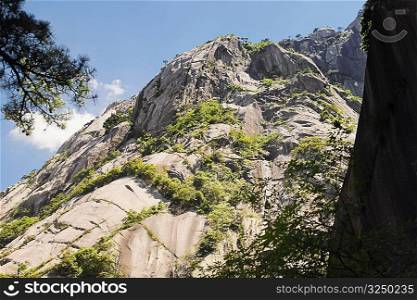 Low angle view of a mountain, Huangshan, Anhui province, China