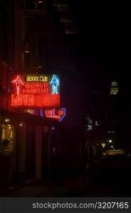 Low angle view of a neon sign, New Orleans, Louisiana, USA