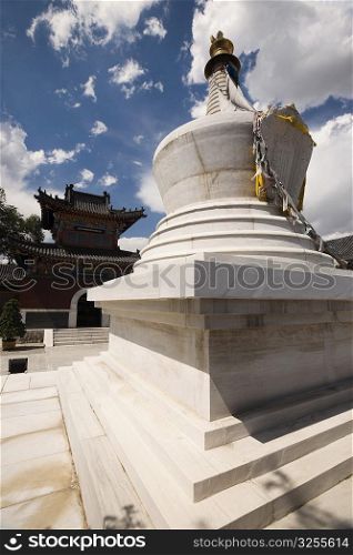 Low angle view of a pagoda, Five Pagoda Temple, Hohhot, Inner Mongolia, China