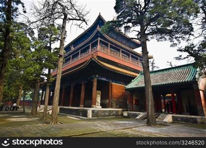 Low angle view of a pagoda, Thirteen Tablet Pavilions, Temple of Confucius, Qufu, Shandong Province, China