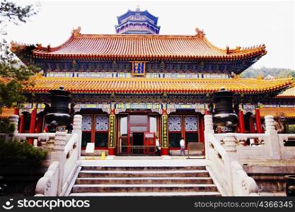Low angle view of a pagoda, Tower of Buddhist Incense, Summer Palace, Beijing, China