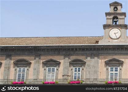 Low angle view of a palace, Royal Palace of Turin, Naples, Naples Province, Campania, Italy