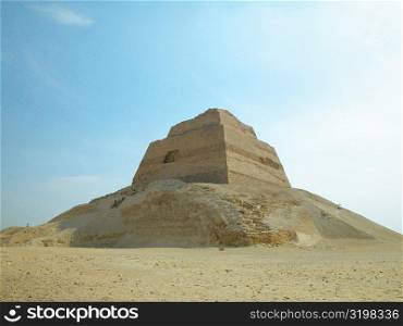 Low angle view of a pyramid