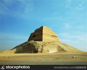 Low angle view of a pyramid