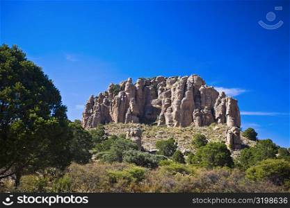 Low angle view of a rock formation, Sierra De Organos, Sombrerete, Zacatecas State, Mexico