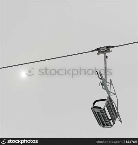 Low angle view of a ski lift, Symphony Amphitheatre, Whistler, British Columbia, Canada