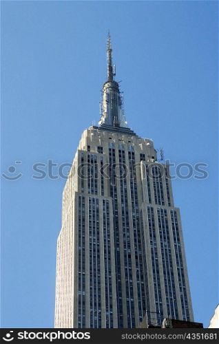 Low angle view of a skyscraper in a city, New York City, New York State, USA