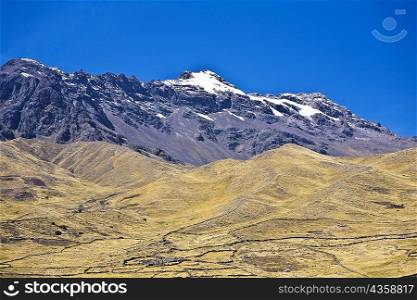 Low angle view of a snowcovered mountain, Santa Rosa, Puno, Peru